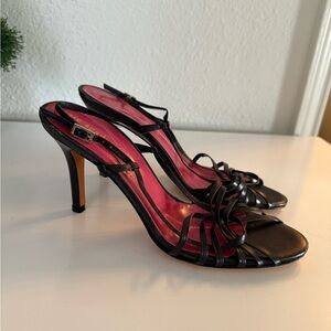 Kate Spade Black Strappy Heels